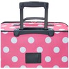 Rockland Polka Softside Upright Luggage Set, Expandable, Lightweight, Pink Dots,