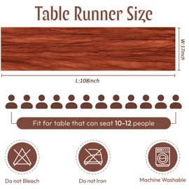 12 Pack Terracotta Cheesecloth Table Runner 17 x 108 Inch Gauze Table Runner Fabric Semi Sheer Cheese Cloth Table Decor Bulk for Rustic Romantic Wedding Baby Shower Table Decoration