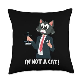 Cat Apparel Lawyer Tee Lawyer Cat Filter Throw Pillow, 18x18, Multicolor