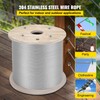 VEVOR 1/4" Stainless Steel Cable 200FT, T304 7x19 Tighter Core