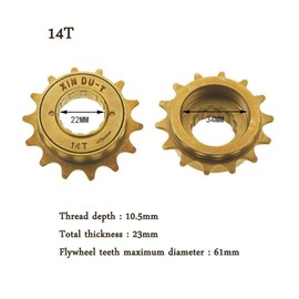 Single Speed Freewheel 12T/14T/16T Steel Bicycle Flywheel Bicycle Accessories (14T)