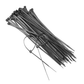 Dekton 50PC Cable Tie Set - 4.8MM X 250MM Black | Heavy Duty Industrial Strength | High Temperature Resistant | Self-Locking Teeth | Ideal for Cables, Piping, Gardening & Wires | Indoor & Outdoor Use