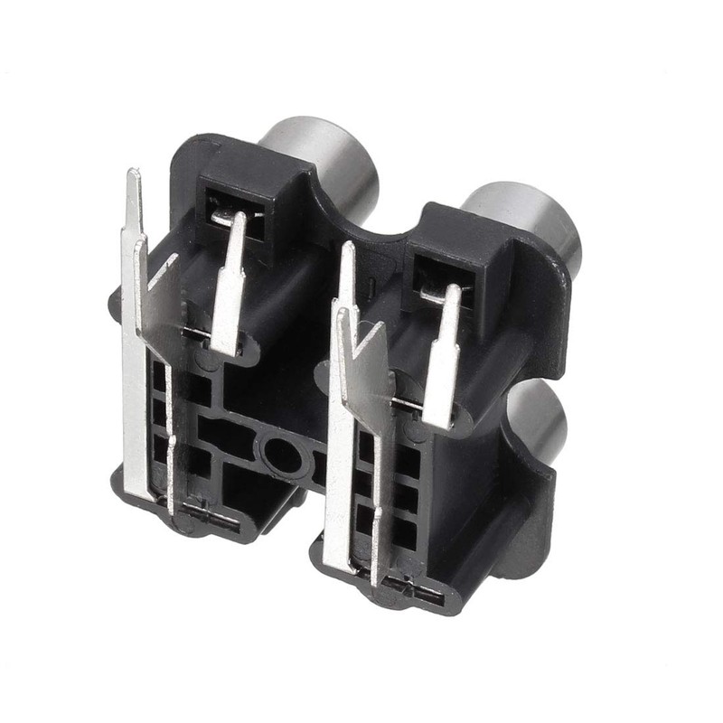 sourcing map PCB Panel Mount 4 RCA Socket Female Jack