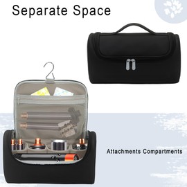 Haroranax Portable Travel Case for Dyson Airwrap Multifunction Curling Iron And Accessories, Travel Bag With Hook, Stores All Models Of Curling Irons And Accessories (Black)