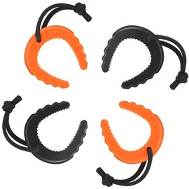 Crosize 4 Pack First Responder Door Stops, Door Jam for Law Enforcement, Police, Emergency Medical Services, Black& Orange Door Stoppers Wedge, Door Stops of Plastic