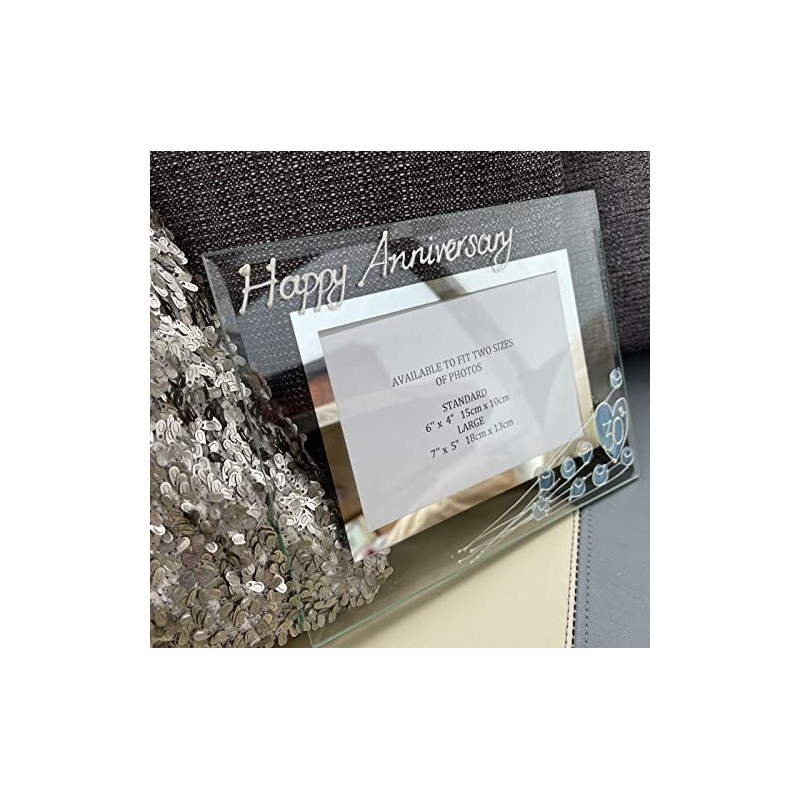 30th Wedding (Pearl) Anniversary Photo Frame (L) (7x5) Flower