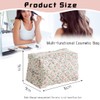 ZEPIQOR Floral Quilted Large Capacity Soft Cotton Cosmetic Bag for