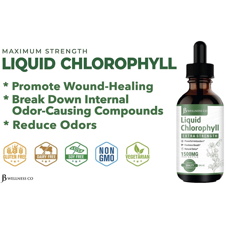 [2-Pack] Liquid Chlorophyll Drops - All-Natural Concentrate – Immune System
