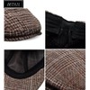 Eternal Leaf FT7006 Men's Tweed Herringbone Hunting Hat, plaid brown