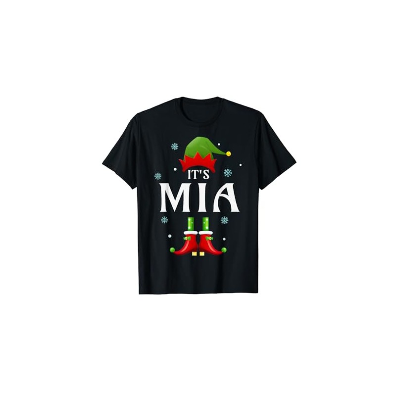 It's Mia Elf Lustiger personalisierter Name Weihnachten Mia Xmas T-Shirt
