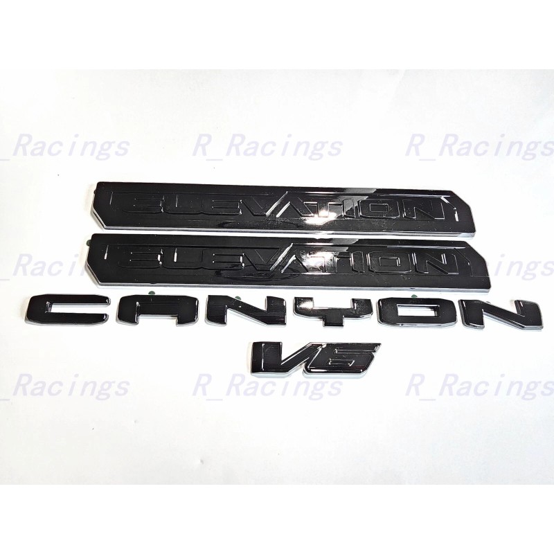 GMC Overlay 4PCS Gloss black Door Rear Elevation Canyon V6