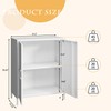 Steehoom Metal Storage Cabinet with 2 Door, Steel Locker Sideboard
