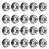 sourcing map MF63ZZ Flanged Ball Bearing, 20pcs 3x6x2.5mm Chrome Steel