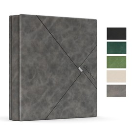 Popotop Photo Album 4x6 300 Pockets with Writing Space, Leather Heirloom-quality Book for Wedding Gifts Baby Memory Anniversary Family, Photo Book with a Gifts Case & 100 Message Cards & a Ribbon