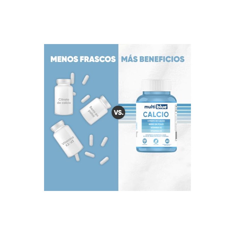 Citrato Calcio Vitamina Berro Polvo Capsulas Uñas Huesos Dientes Salud
