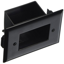 DATA COMM Electronics 45-0008-BK Easy-Mount Recessed Low-Voltage Cable Plate - Black