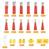 Stainless Steel Caulking Nozzle Coating, 21PCS Reusable Rubber Nozzle Tool,