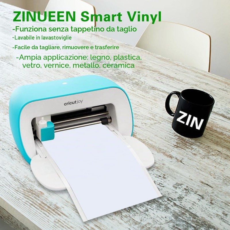 4 rotoli di vinile permanente Smart per Cricut Joy 14x200cm,