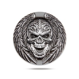 Fidget Spinner Skull Challenge Coin - Stress Relief Design with Unique Spinning Feature, Ideal for Gifts and Enthusiasts (Single Coin)