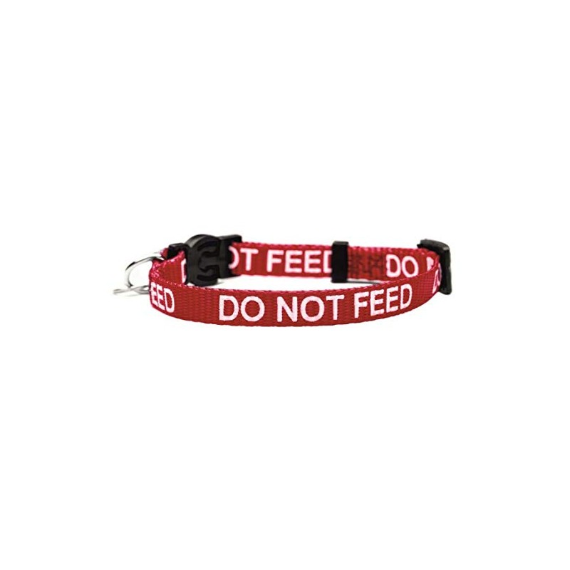 Cat Collar DO NOT Feed in Red, Pink Or Blue,
