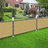 6' x 12' Beige Privacy Screen Fence Cover Panel Shade