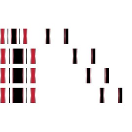 White Water Archery Laminated Red Traditional 12 Crest Arrow Wraps 15 pk Choose Length Width (9, 1.4)