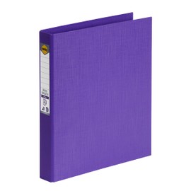 MARBIG(R) 2D PE A4 Linen Ring Binder, 25 mm, Purple
