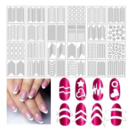 Universo en Linea Plantillas Adhesivas Diseño Uñas Esmalte/ Gel/ Acrílico Full