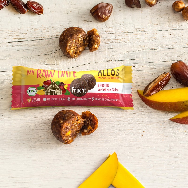 Allos My Raw Date Fruit, Bliss Balls, Energy Balls, 100%