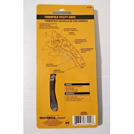Olympia Tools Turbofold Utility, Work, Razor Knife, 33-200 With 5 Extra Blade