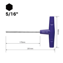 VESSEL T-Handle Screwdriver Hex 5/16" TW-HIN