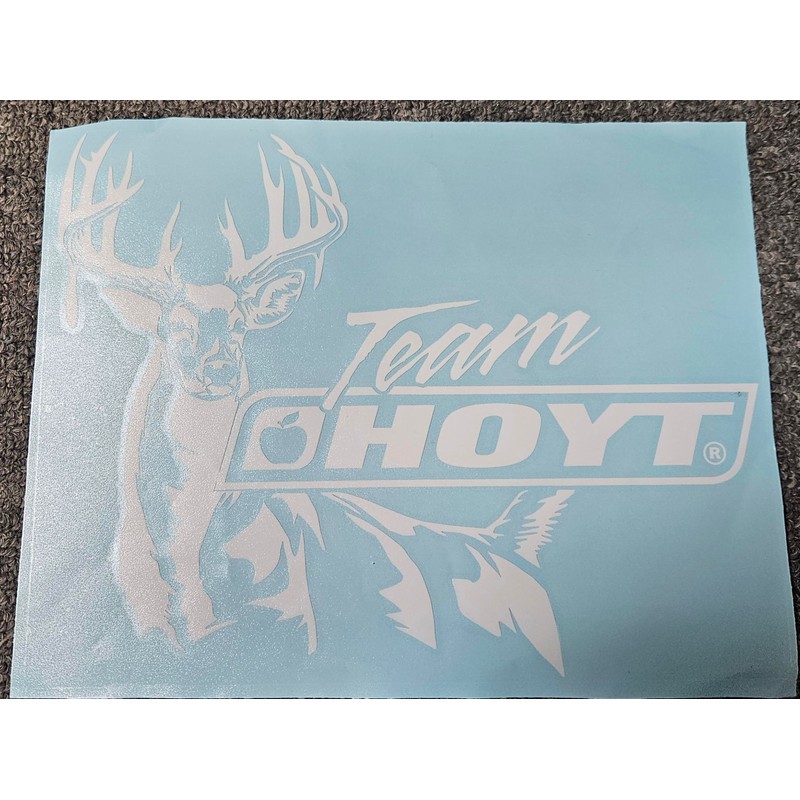 Team Hoyt Archery Bowhunting Deer Hunting White Window Decal