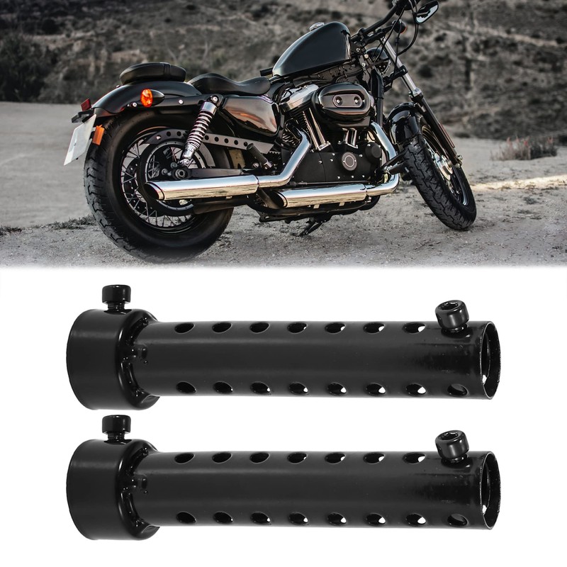 Motoforti 2pcs 35mm Universal Motorcycle Exhaust Silencer Exhaust Insert Muffler