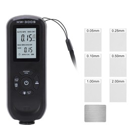 Paint Thickness Gauge Coating Depth Meter Tester Digital Display 3 Units for Machine Black