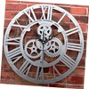 GRIRIW 1Pc Chic Retro Gear Wall Clock Industrial Style Decorative