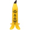2' Yellow Banana Wet Floor Cone with Brown Stem