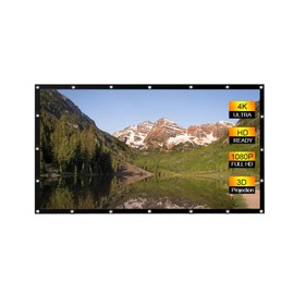 Divine Source 120 Inch Projector Screen – Portable, Foldable & Wrinkle-Free Screen Projector for Home Cinema – Outdoor Projector Screen & Projection Screens for Bedroom & Travel