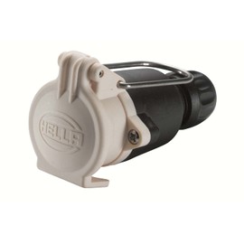 HELLA 8JB 006 464-001 Socket - 12V - 7-pin connector - Plug: Screw Contact - Black/White