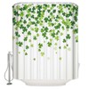 St Patrick Shower Curtain 72 inches Long Spring Shamrocks Polyester