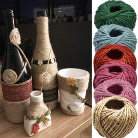 Zkenshan-Natural Jute Twine Hemp Rope Party Wedding Gift Wrapping Cords Thread DIY Scrapbooking Florists Craft Decor, 30m Jute Twine Burlap String, Natural Jute Fiber (Color : 30pcs)