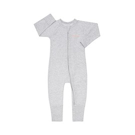 Bonds Baby Zippy - Cotton Blend Zip Wondersuit, Grey Stripe, 0 (6-12 Months)