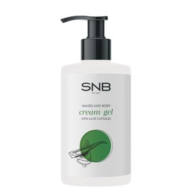 SNB Professional Hands and Body Cream - Gel 250 ml with Aloe Capsules and Arugula Extract | Hand Care & Body Care | For Very Dry and Cracked Skin | With 94% Natural Ingredients