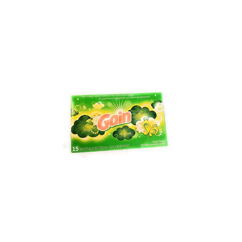 Gain Dryer Sheets 15 Count Box Original Scent Great for