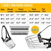 Dog Chrome Metal Muzzles Wire Basket Adjustable Leather Straps German