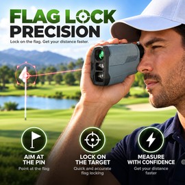 Golf Laser Rangefinder with Slope Measurement – 650M/1000M Distance Finder with Flag Lock for Golf Course Practice