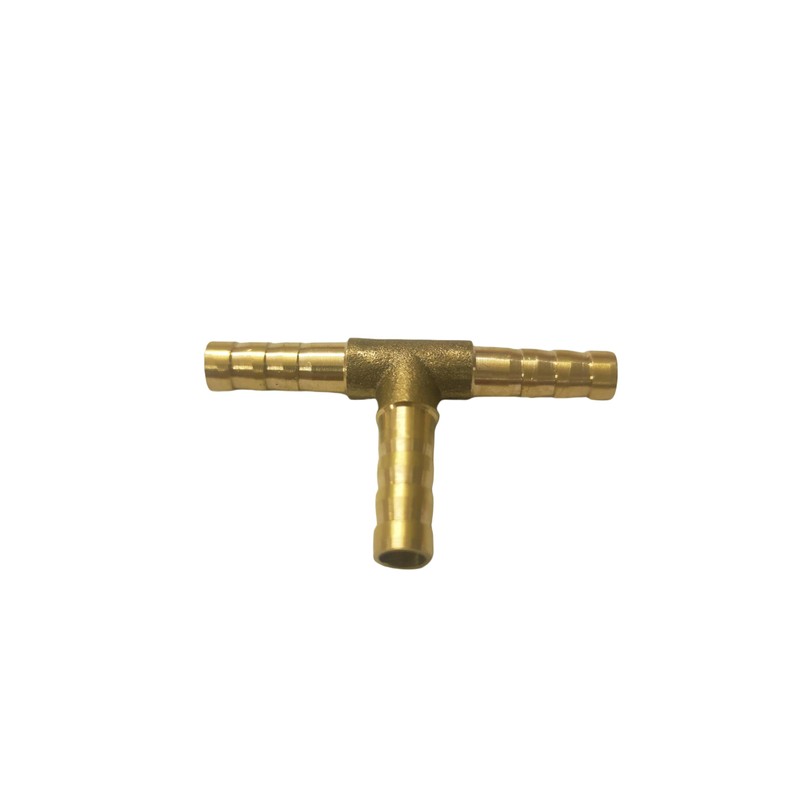 QLXHBOT 1/4" Hose Barb Fitting,Tee 3 way Brass Fitting Intersection/Split