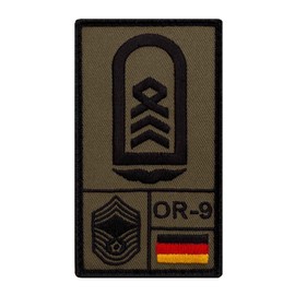 Café Viereck ® Oberstabsfeldwebel Luftwaffe Bundeswehr Rank Patch with Rank - Embroidered with Velcro - 9.8 cm x 5.6 cm