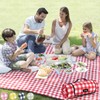 ZAZE Picnic Blanket Extra Large Waterproof, 80''x80''Checkered Picnic Blankets Beach,