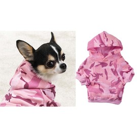 Pink Camo Dog Hoodies Cute 100% Cotton Kangaroo Pocket Sweatshirt (xxLarge)