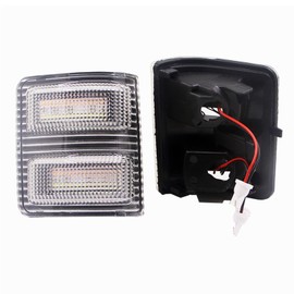 2x LED Side Mirror Light Marker Compatible with 2008 to 2016 Ford F250 F350 F450 F550 Super Duty Turn Signal，7C3Z-13776-A 7C3Z-13776-B 7C3Z13776A 7C3Z13776B (Clear Lens-White Light)